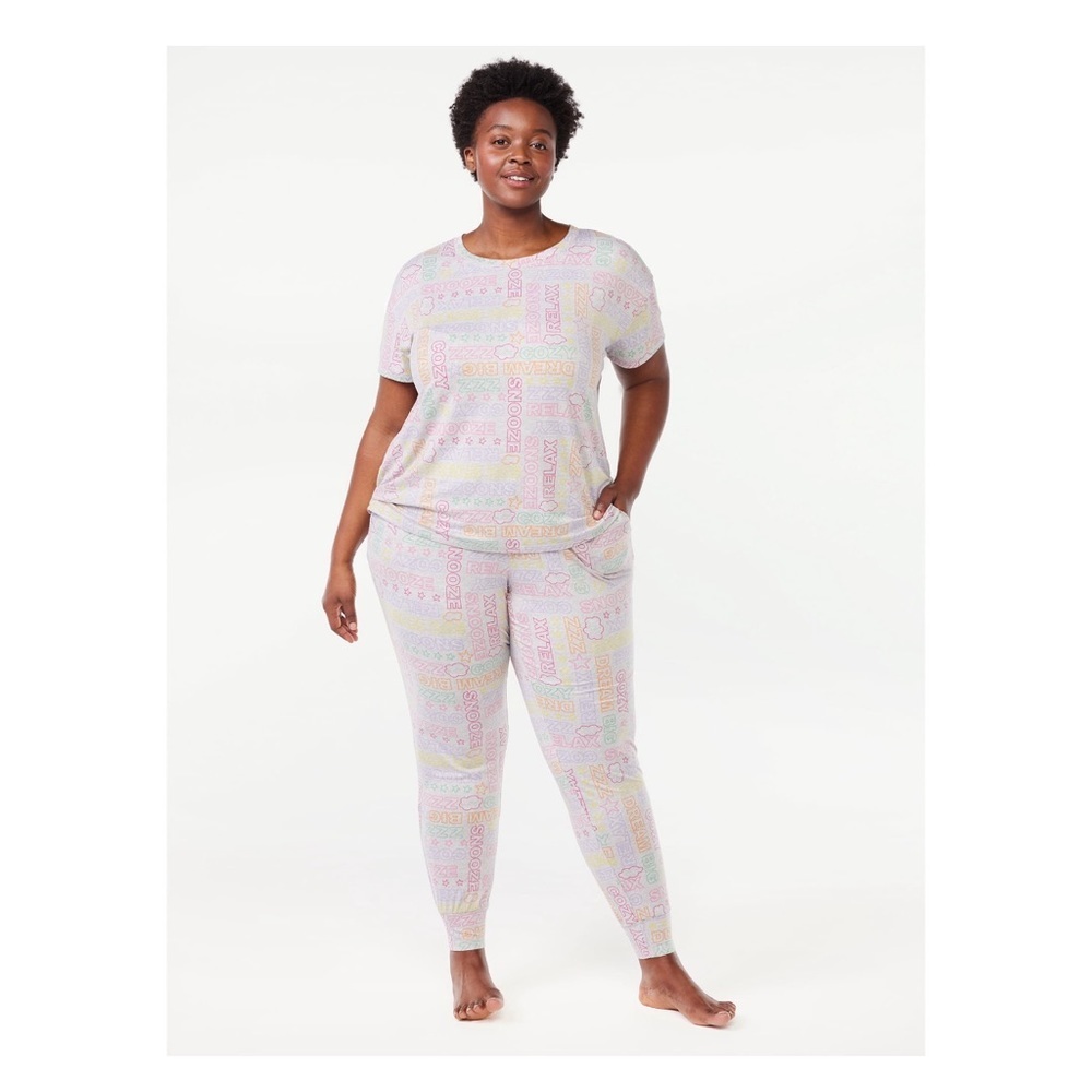Women’s Short Sleeve T-Shirt and Joggers Pajama Set